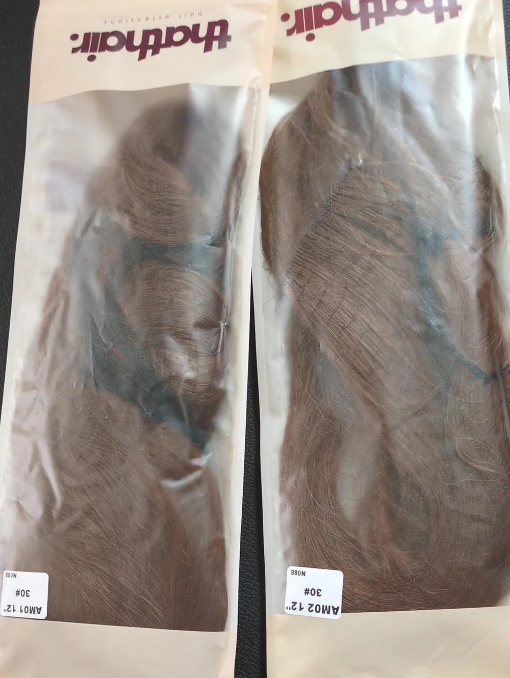 ThatHair. Light Auburn Halo Hair Extensions.  NWT!